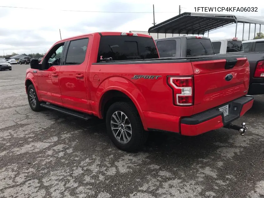 2019 Ford F150 Supercrew VIN: 1FTEW1CP4KFA06032 Lot: 40879045