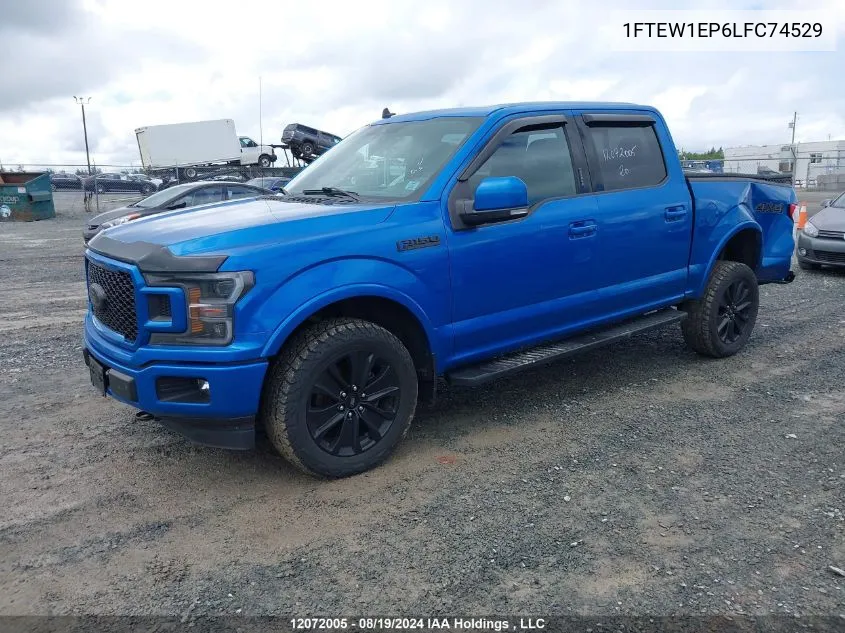 1FTEW1EP6LFC74529 2020 Ford F-150 Lariat