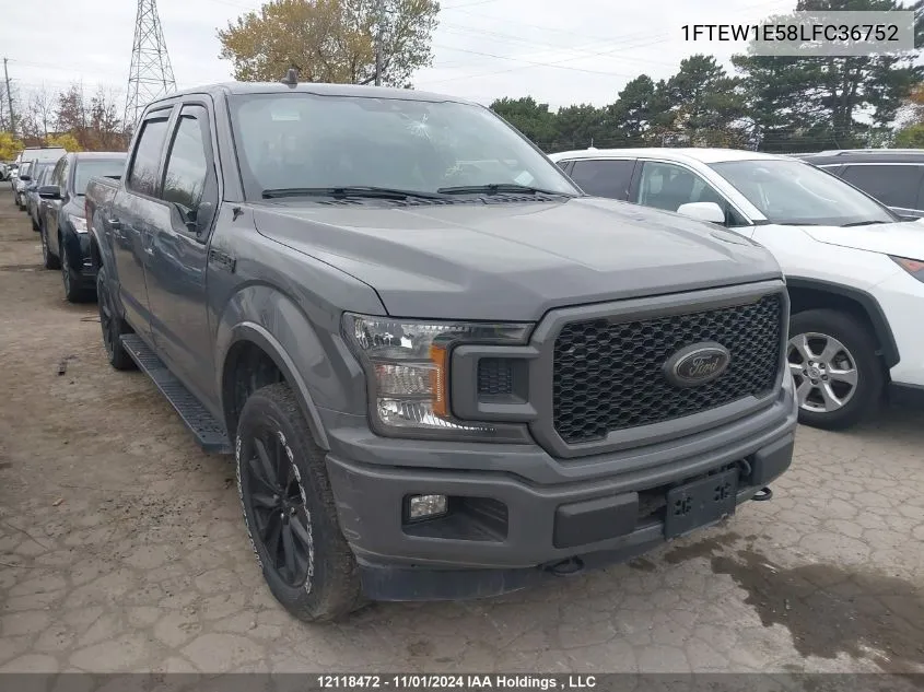 2020 Ford F-150 Xlt VIN: 1FTEW1E58LFC36752 Lot: 12118472