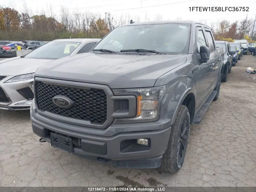 2020 Ford F-150 Xlt VIN: 1FTEW1E58LFC36752 Lot: 12118472