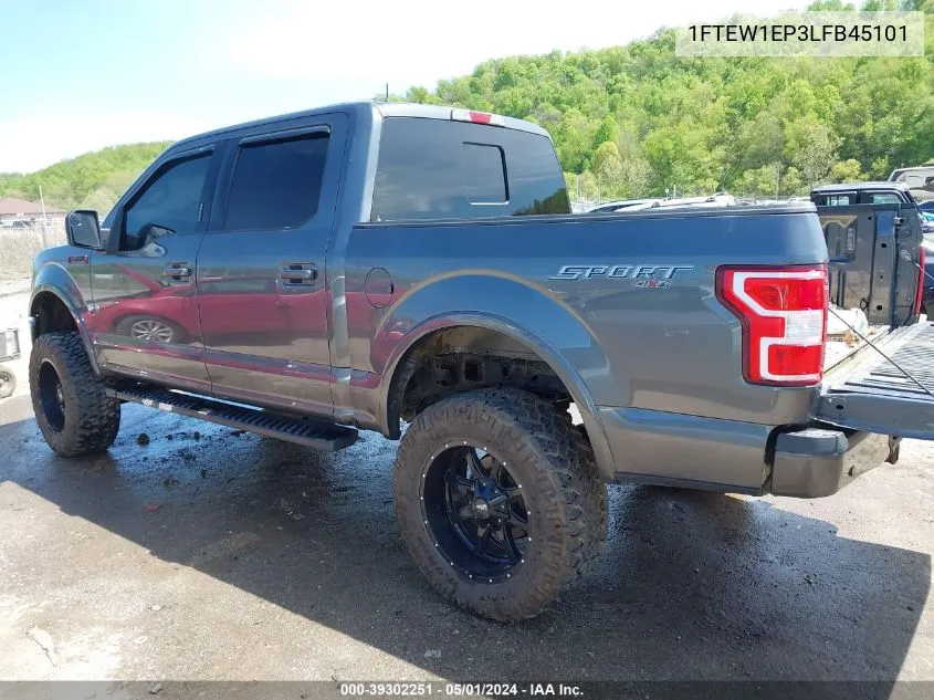 2020 Ford F-150 Xlt VIN: 1FTEW1EP3LFB45101 Lot: 39302251