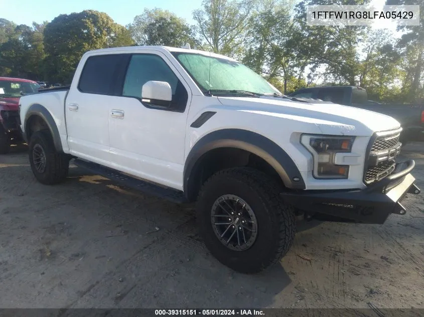 2020 Ford F-150 Raptor VIN: 1FTFW1RG8LFA05429 Lot: 39315151