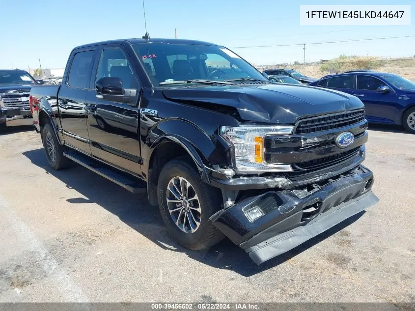 2020 Ford F-150 Lariat VIN: 1FTEW1E45LKD44647 Lot: 39456502