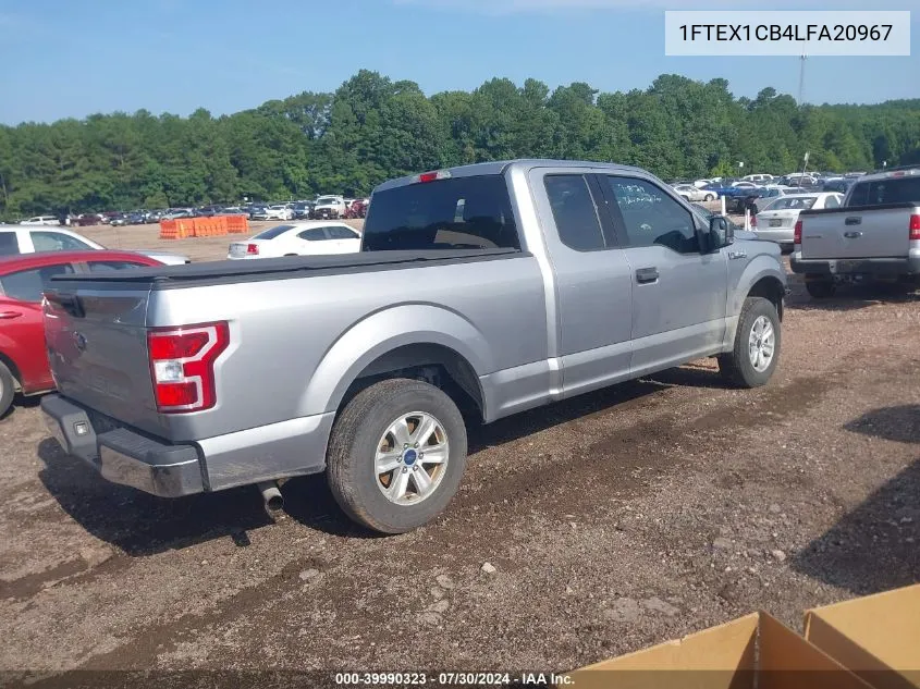 2020 Ford F-150 Xlt VIN: 1FTEX1CB4LFA20967 Lot: 39990323