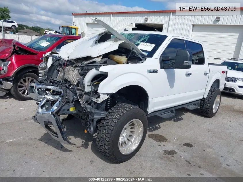 2020 Ford F-150 Supercrew VIN: 1FTEW1E56LKD43709 Lot: 40125299