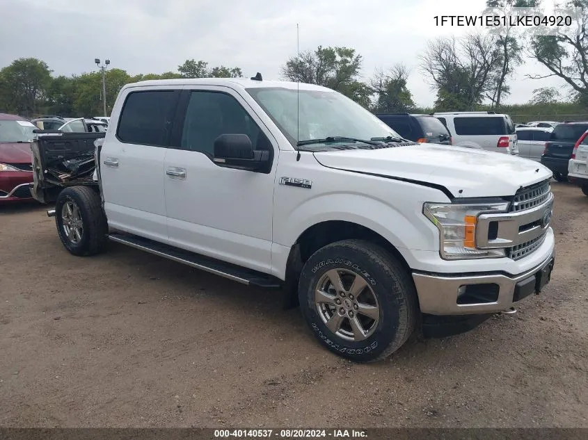 1FTEW1E51LKE04920 2020 Ford F-150 Xlt