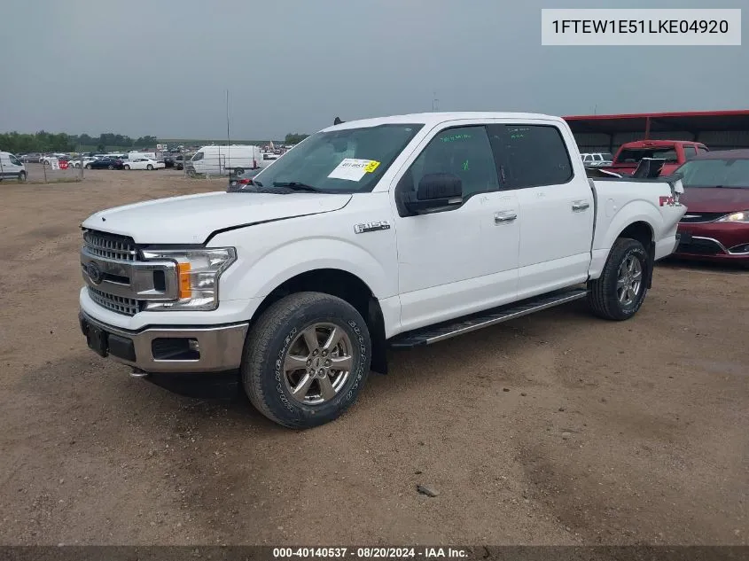 1FTEW1E51LKE04920 2020 Ford F-150 Xlt