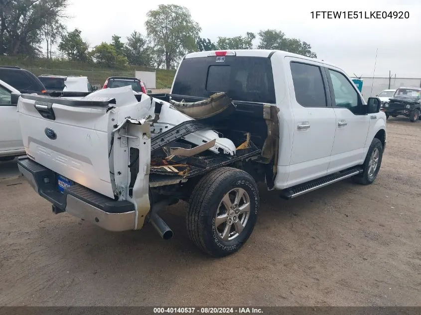 1FTEW1E51LKE04920 2020 Ford F-150 Xlt