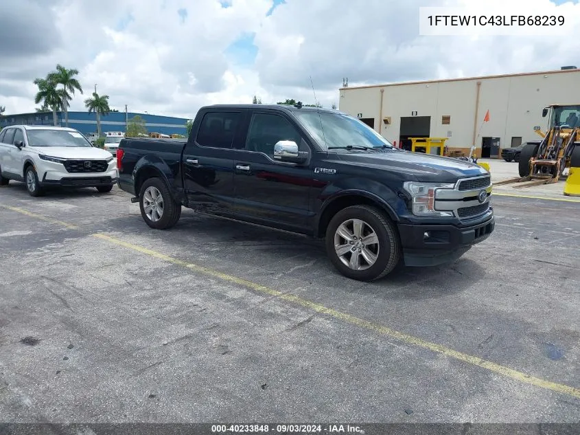 2020 Ford F-150 Platinum VIN: 1FTEW1C43LFB68239 Lot: 40233848