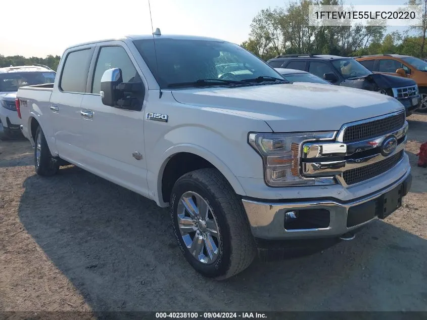 2020 Ford F-150 King Ranch VIN: 1FTEW1E55LFC20220 Lot: 40238100