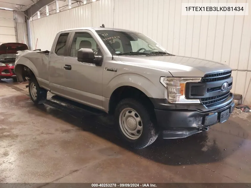 2020 Ford F-150 Xl VIN: 1FTEX1EB3LKD81434 Lot: 40253278