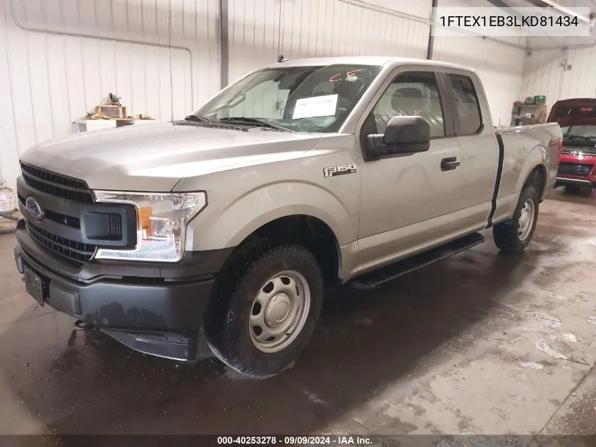 2020 Ford F-150 Xl VIN: 1FTEX1EB3LKD81434 Lot: 40253278