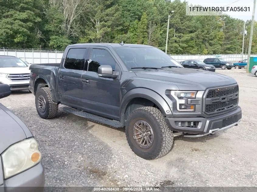 2020 Ford F-150 Raptor VIN: 1FTFW1RG3LFA05631 Lot: 40268438