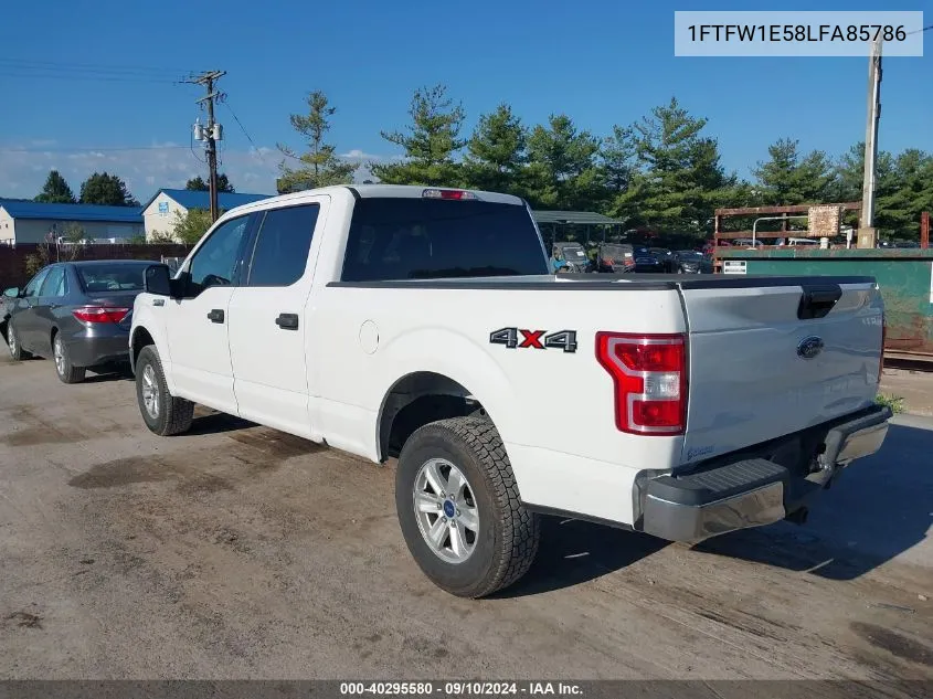 2020 Ford F-150 Supercrew VIN: 1FTFW1E58LFA85786 Lot: 40295580