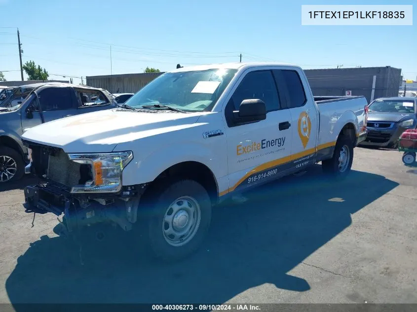 2020 Ford F-150 Xl VIN: 1FTEX1EP1LKF18835 Lot: 40306273