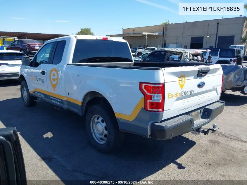 2020 Ford F-150 Xl VIN: 1FTEX1EP1LKF18835 Lot: 40306273