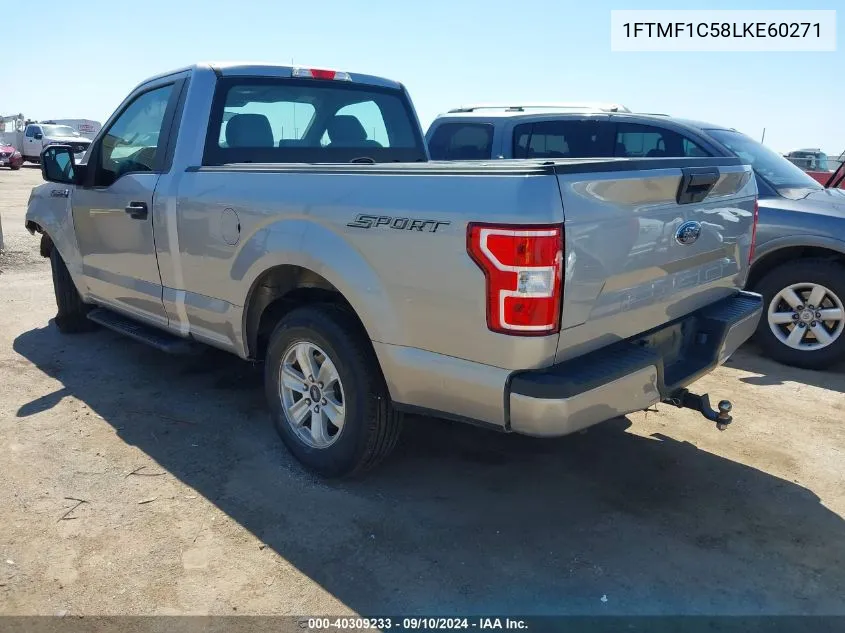 2020 Ford F-150 Xl VIN: 1FTMF1C58LKE60271 Lot: 40309233