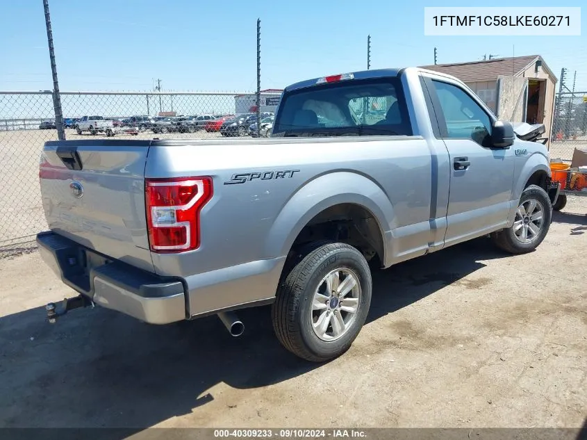 2020 Ford F-150 Xl VIN: 1FTMF1C58LKE60271 Lot: 40309233