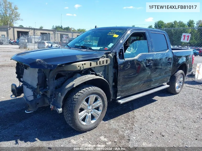 1FTEW1E4XLFB81017 2020 Ford F-150 Xlt