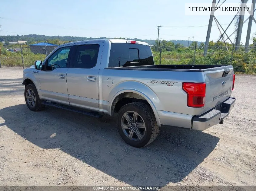 1FTEW1EP1LKD87117 2020 Ford F-150 Xlt