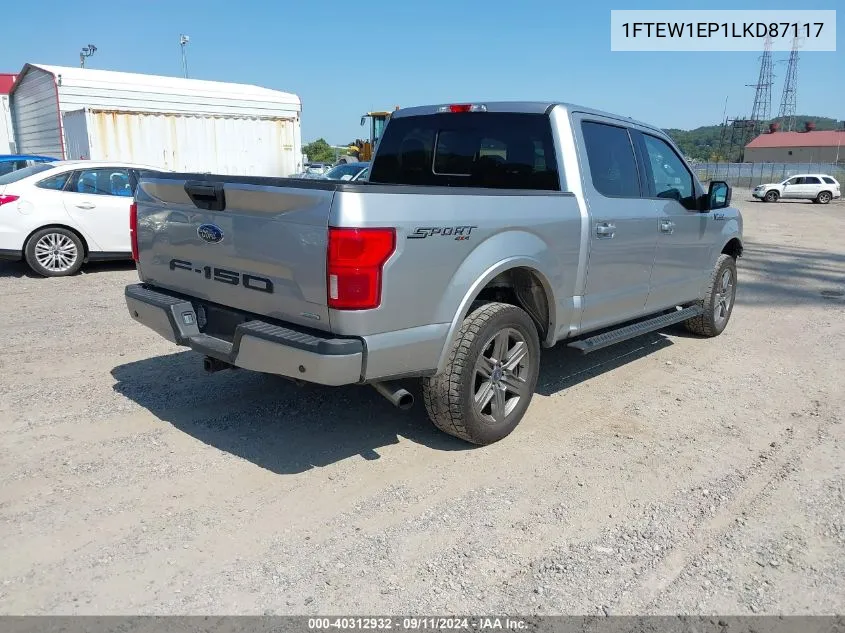 1FTEW1EP1LKD87117 2020 Ford F-150 Xlt