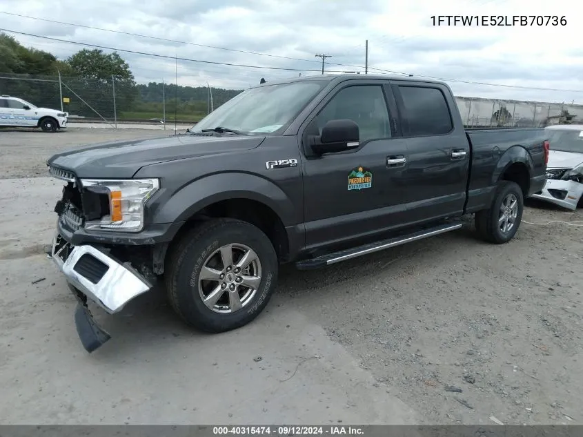 1FTFW1E52LFB70736 2020 Ford F-150 Xlt