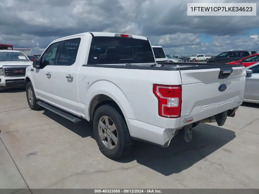 2020 Ford F-150 Supercrew VIN: 1FTEW1CP7LKE34623 Lot: 40323085