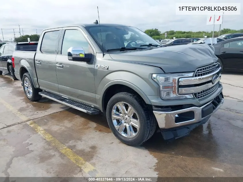 2020 Ford F-150 Lariat VIN: 1FTEW1CP8LKD43506 Lot: 40337646