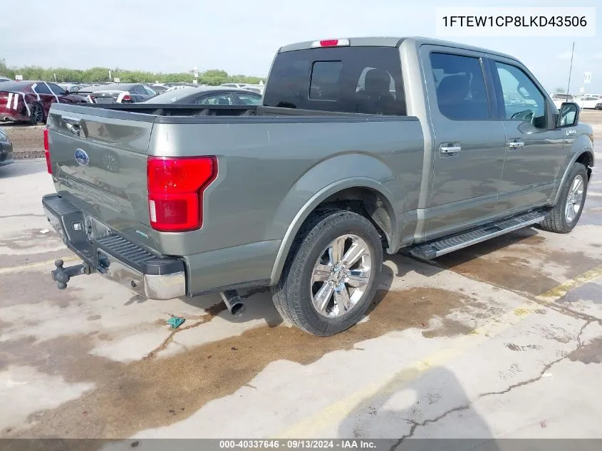 1FTEW1CP8LKD43506 2020 Ford F-150 Lariat