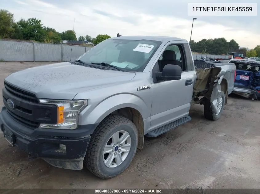 2020 Ford F-150 Xl VIN: 1FTNF1E58LKE45559 Lot: 40337980