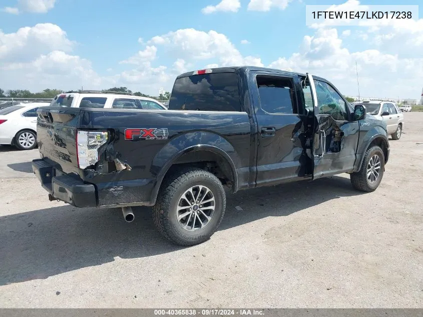 2020 Ford F-150 Xlt VIN: 1FTEW1E47LKD17238 Lot: 40365838