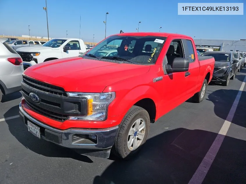 2020 Ford F150 Super Cab VIN: 1FTEX1C49LKE13193 Lot: 40572108