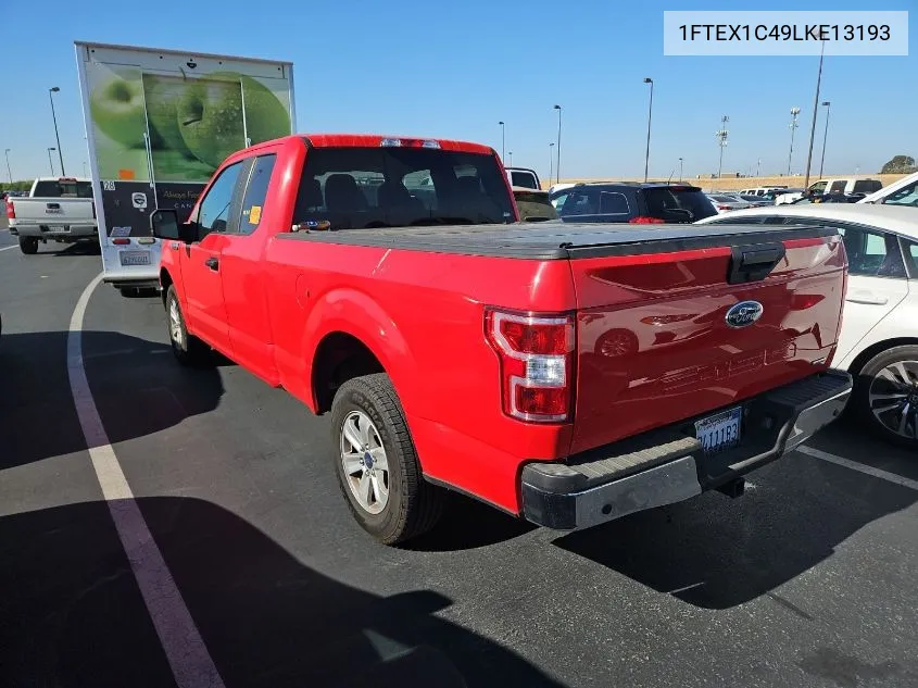 2020 Ford F150 Super Cab VIN: 1FTEX1C49LKE13193 Lot: 40572108