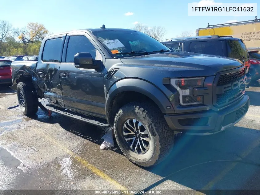 1FTFW1RG1LFC41632 2020 Ford F-150 Raptor