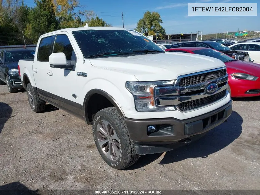 2020 Ford F-150 King Ranch VIN: 1FTEW1E42LFC82004 Lot: 40735228