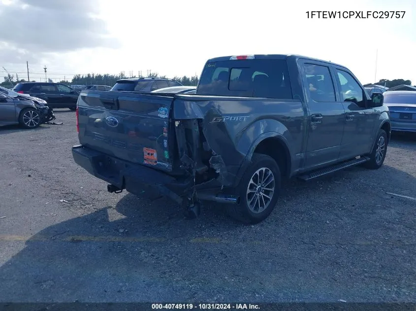 2020 Ford F-150 Xlt VIN: 1FTEW1CPXLFC29757 Lot: 40749119