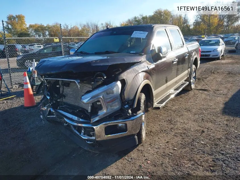 2020 Ford F-150 Lariat VIN: 1FTEW1E49LFA16561 Lot: 40754052