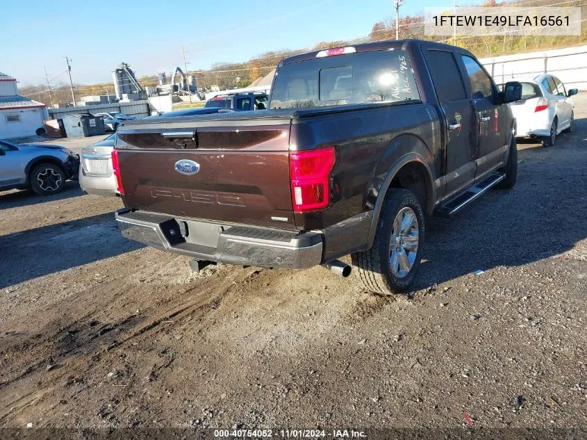 2020 Ford F-150 Lariat VIN: 1FTEW1E49LFA16561 Lot: 40754052