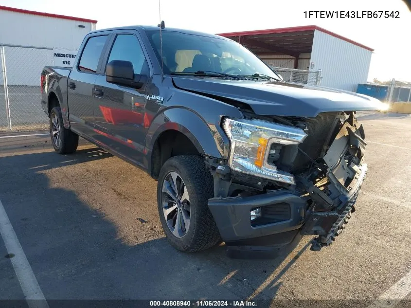 2020 Ford F-150 Xl VIN: 1FTEW1E43LFB67542 Lot: 40808940