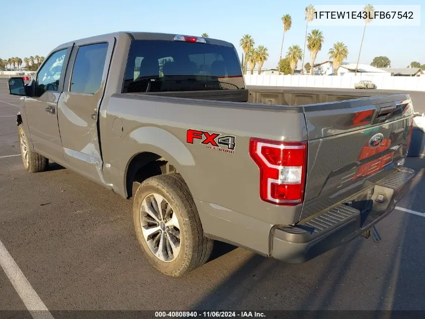 2020 Ford F-150 Xl VIN: 1FTEW1E43LFB67542 Lot: 40808940