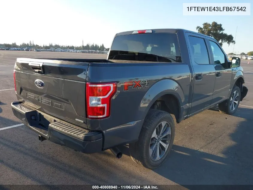 2020 Ford F-150 Xl VIN: 1FTEW1E43LFB67542 Lot: 40808940