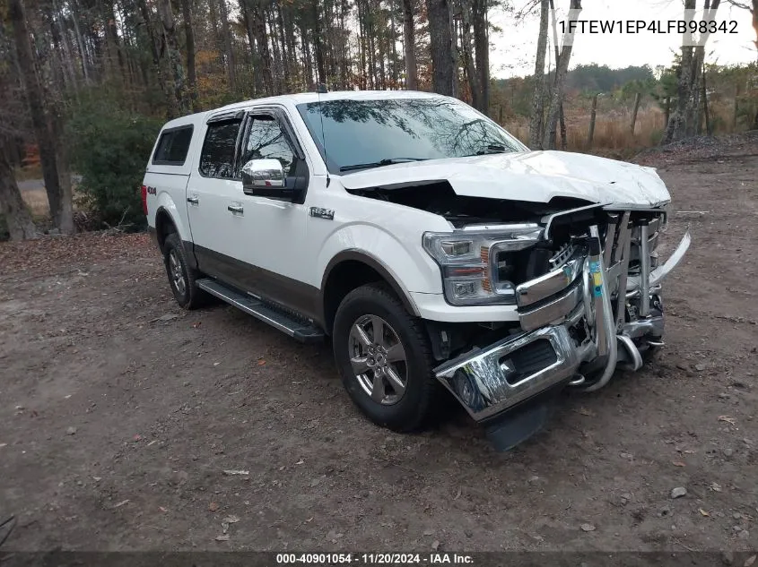 2020 Ford F-150 Lariat VIN: 1FTEW1EP4LFB98342 Lot: 40901054