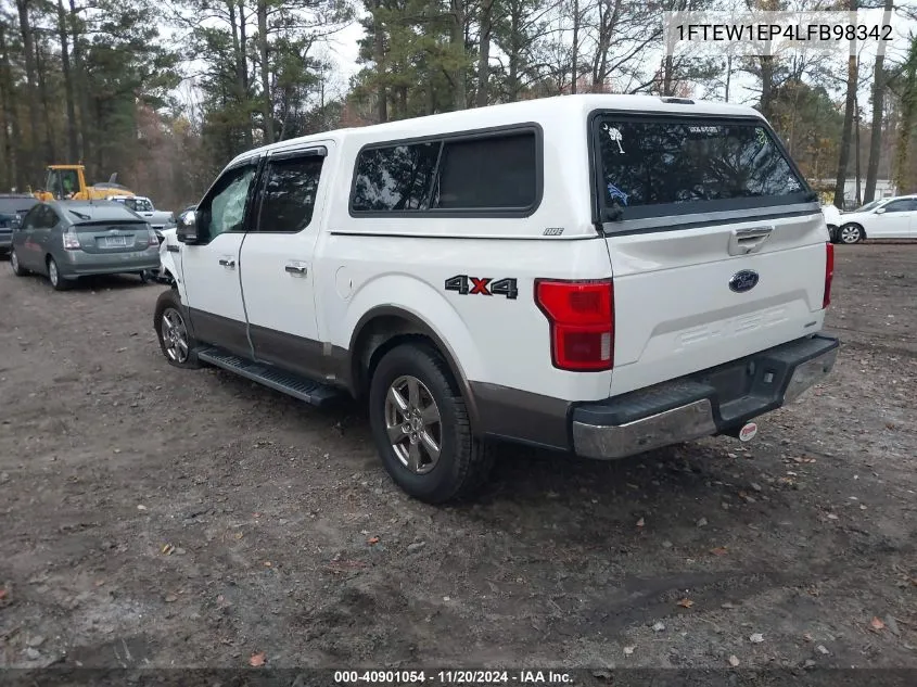 2020 Ford F-150 Lariat VIN: 1FTEW1EP4LFB98342 Lot: 40901054