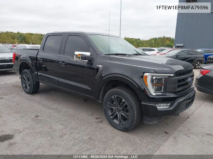 2021 Ford F-150 Lariat VIN: 1FTEW1EP8MFA79596 Lot: 12111462