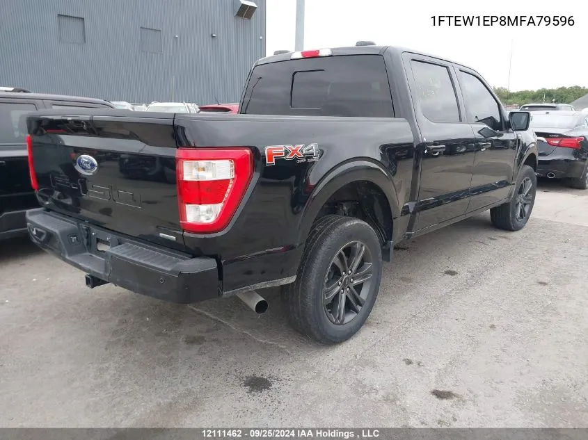 2021 Ford F-150 Lariat VIN: 1FTEW1EP8MFA79596 Lot: 12111462