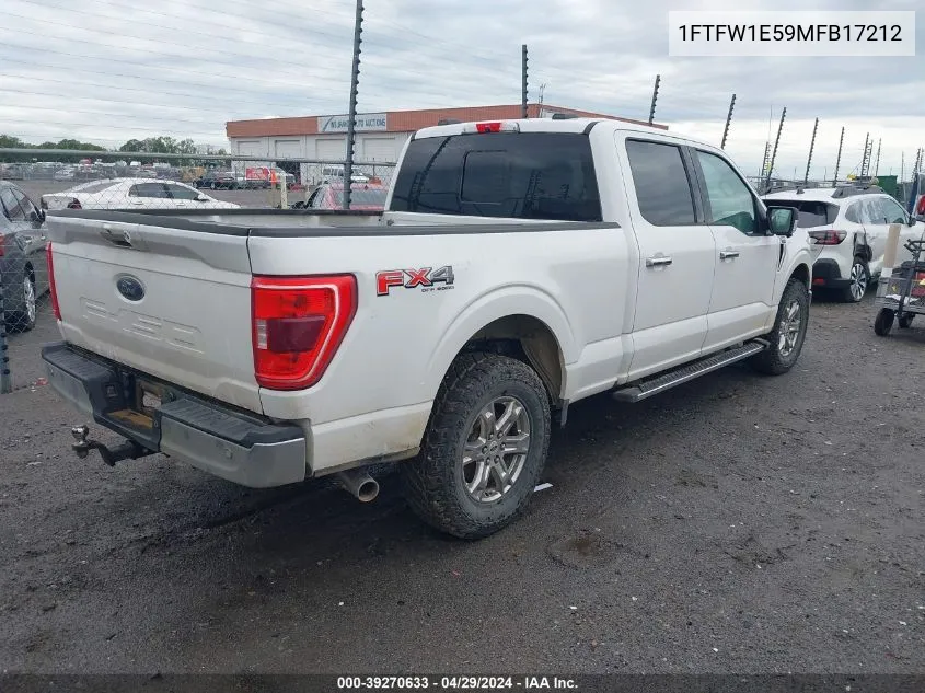 2021 Ford F-150 Xlt VIN: 1FTFW1E59MFB17212 Lot: 39270633