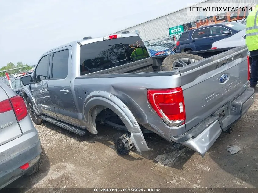 2021 Ford F-150 Xlt VIN: 1FTFW1E8XMFA24614 Lot: 39433116