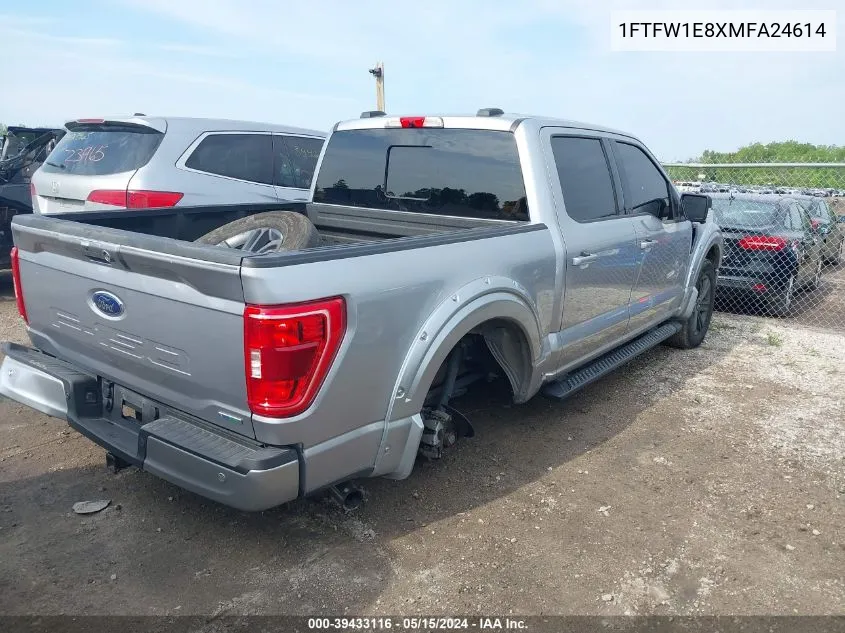 2021 Ford F-150 Xlt VIN: 1FTFW1E8XMFA24614 Lot: 39433116