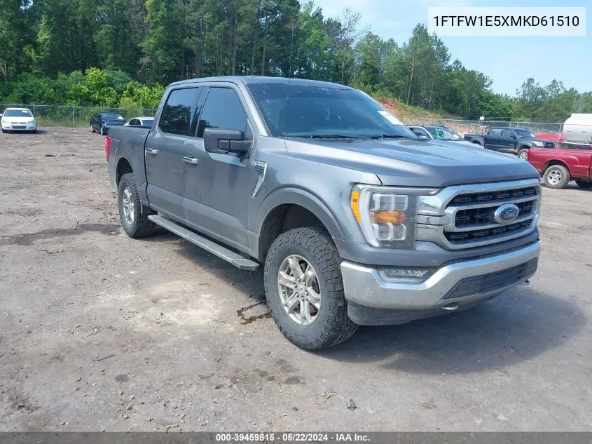 2021 Ford F-150 Xlt VIN: 1FTFW1E5XMKD61510 Lot: 39459815