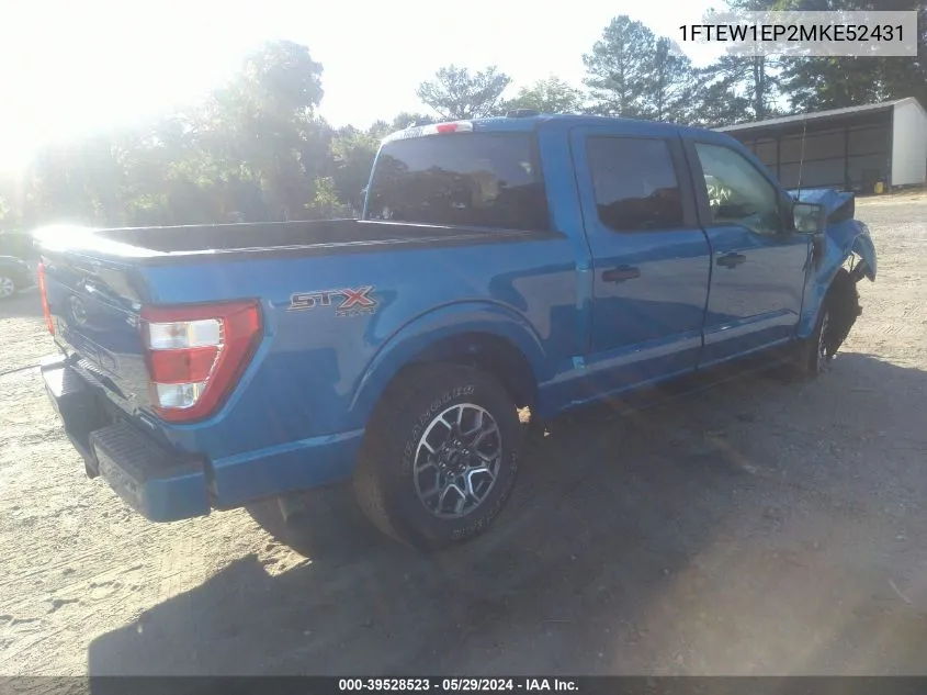 2021 Ford F-150 Xl VIN: 1FTEW1EP2MKE52431 Lot: 39528523